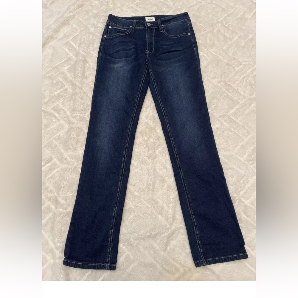 Hudson Denim Jeans Womens Size 28 Blue Straight Dark Wash Cotton Blend Stretch